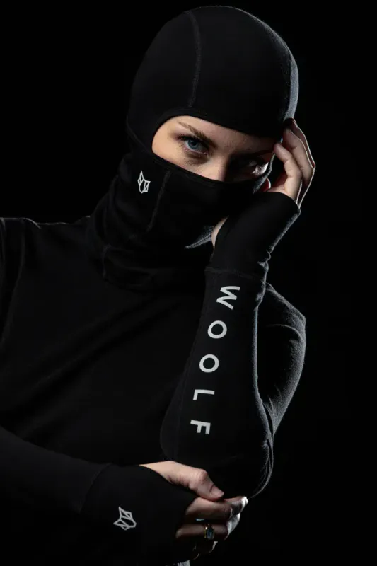 Woolf Merino Svarthetta Balaclava
